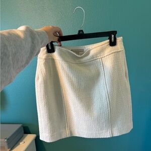 Banana Republic Textured Cream Mini Skirt